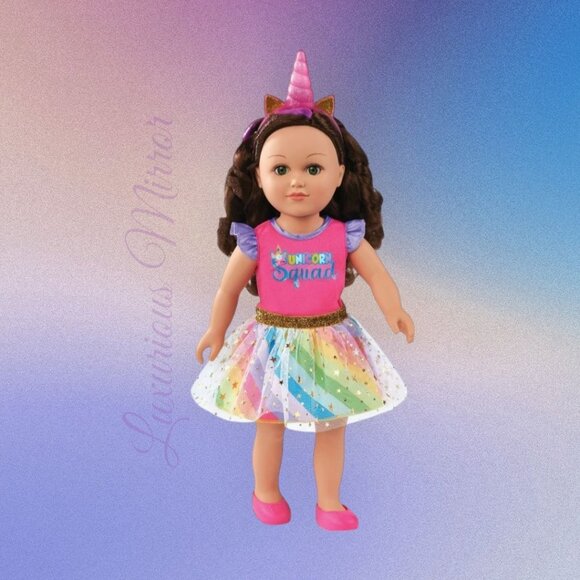 My Life As 18" Doll Unicorn Trainer Dark Brunette Hair Green Eyes Poseable NEW - Picture 2 of 7